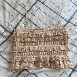 Zara - Cream Lace Tank